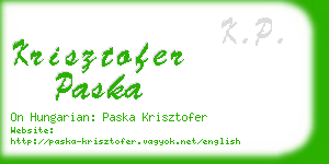 krisztofer paska business card
